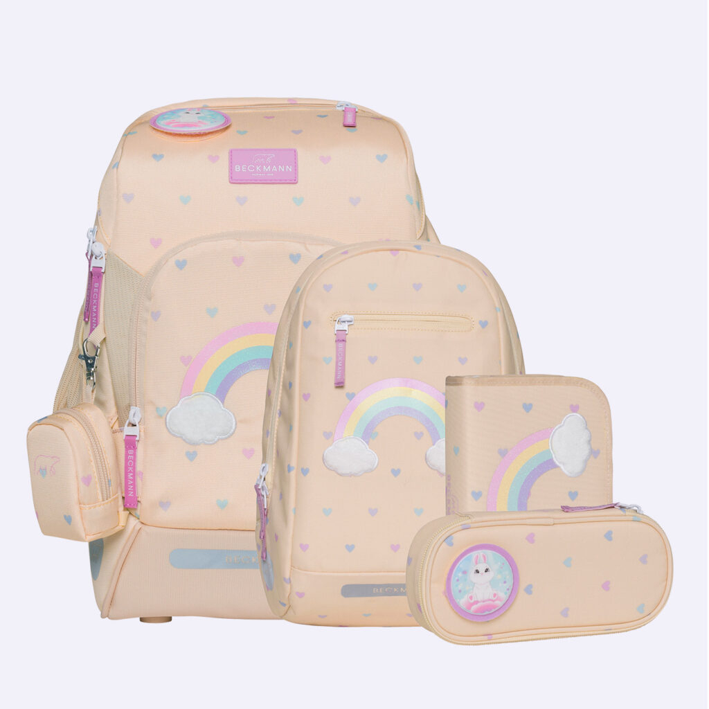 Ghiozdan, rucsac ergonomic cu perna de aer, set Active Air FLX 6 piese, Yellow Heart