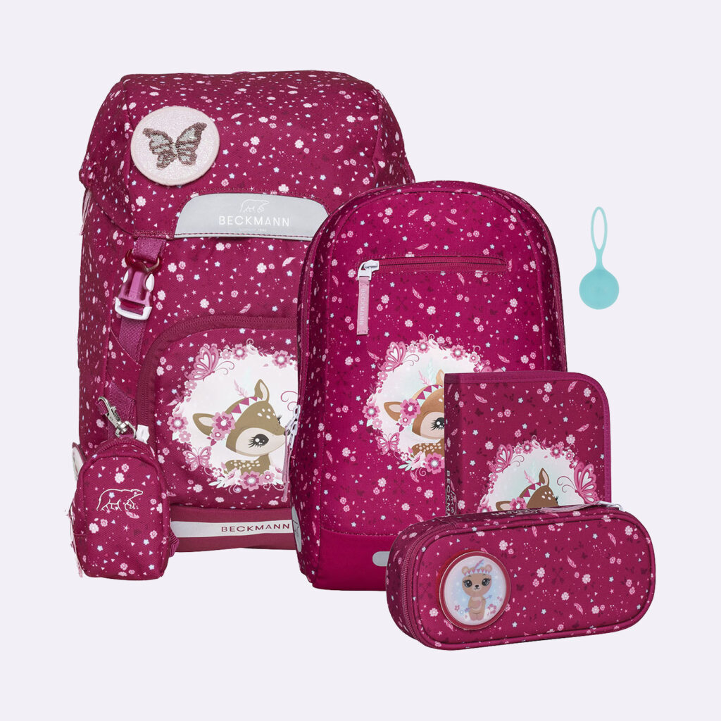 GHIOZDAN, RUCSAC ERGONOMIC, SET CLASIC 6 PIESE, FOREST DEER RED