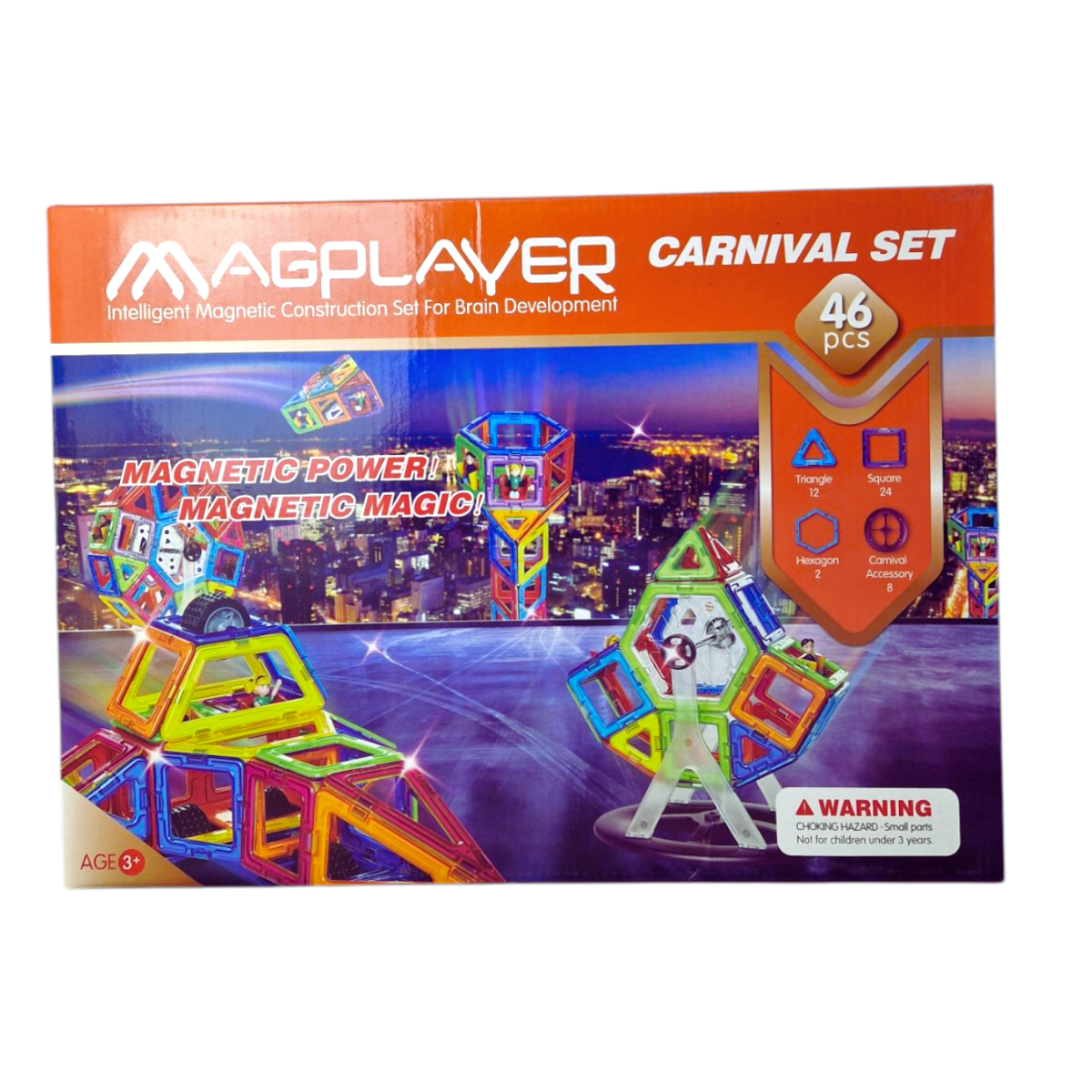 Joc de constructie magnetic - 46 piese