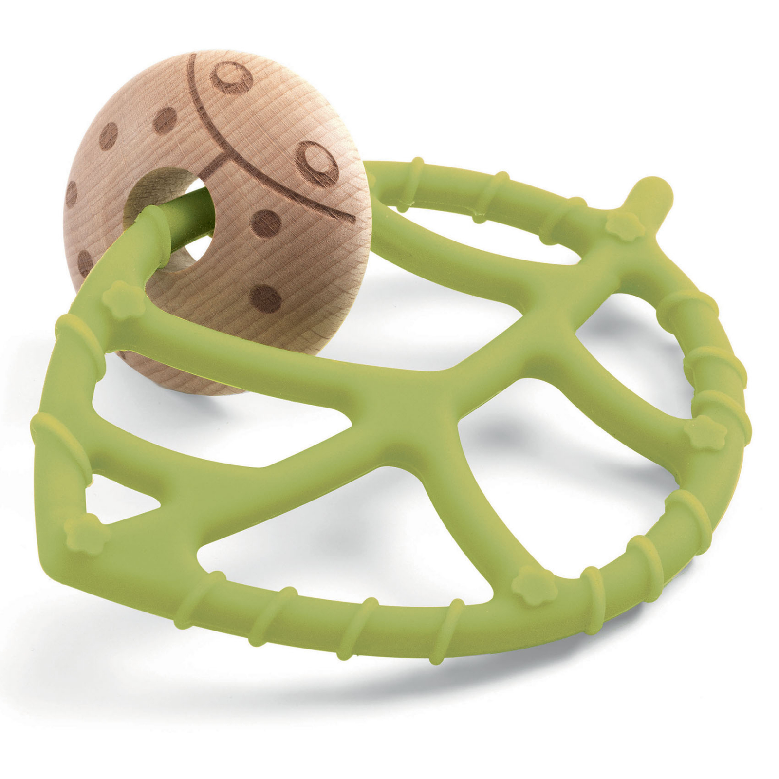 Jucarie bebe Frunza Djeco Baby Greeni 13.5 cm