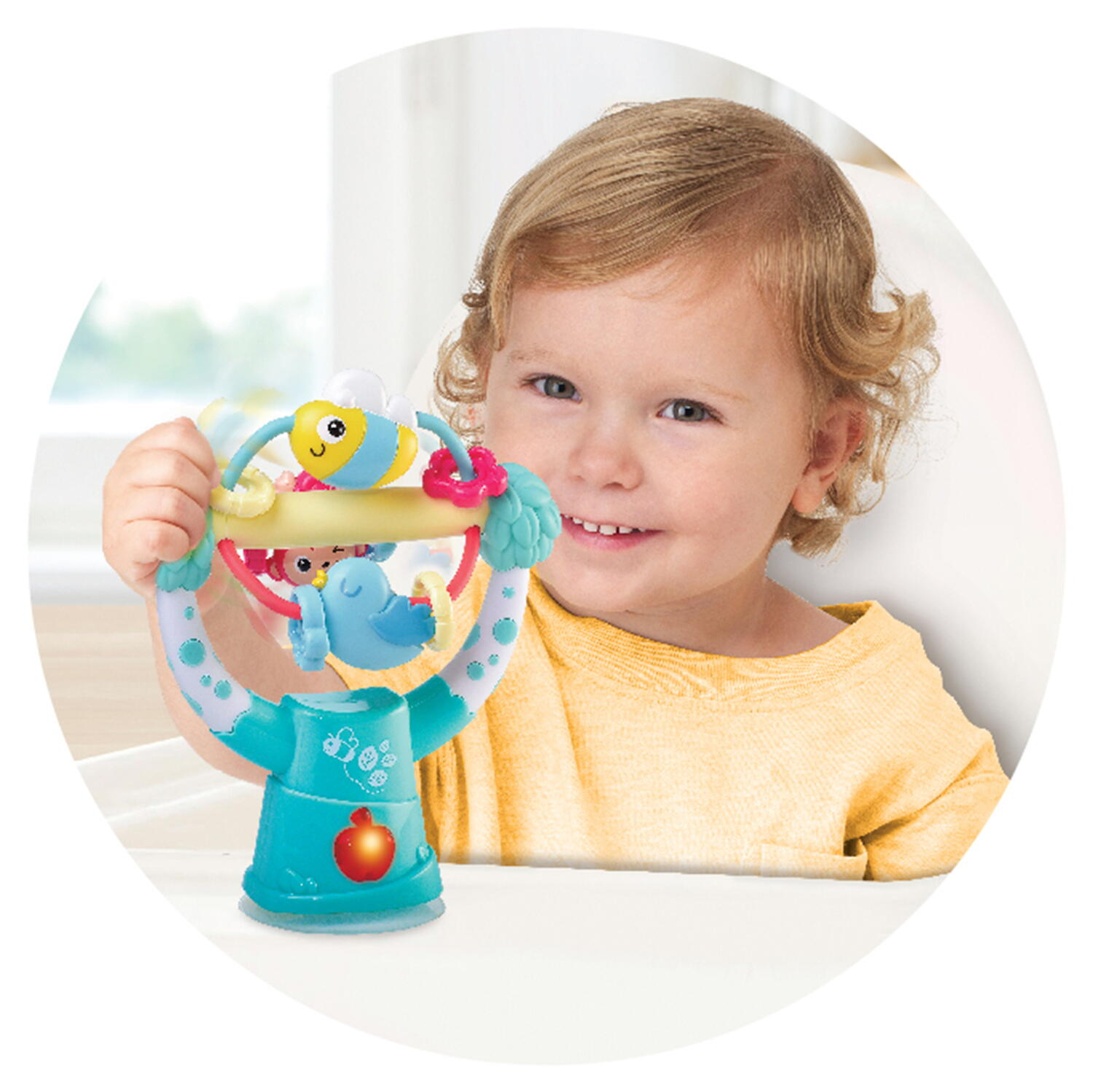 Jucarie interactiva cu ventuza - Invarte si descopera