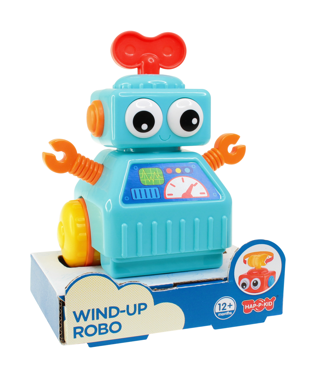 Jucarie interactiva - Robotel cu cheita (albastru)