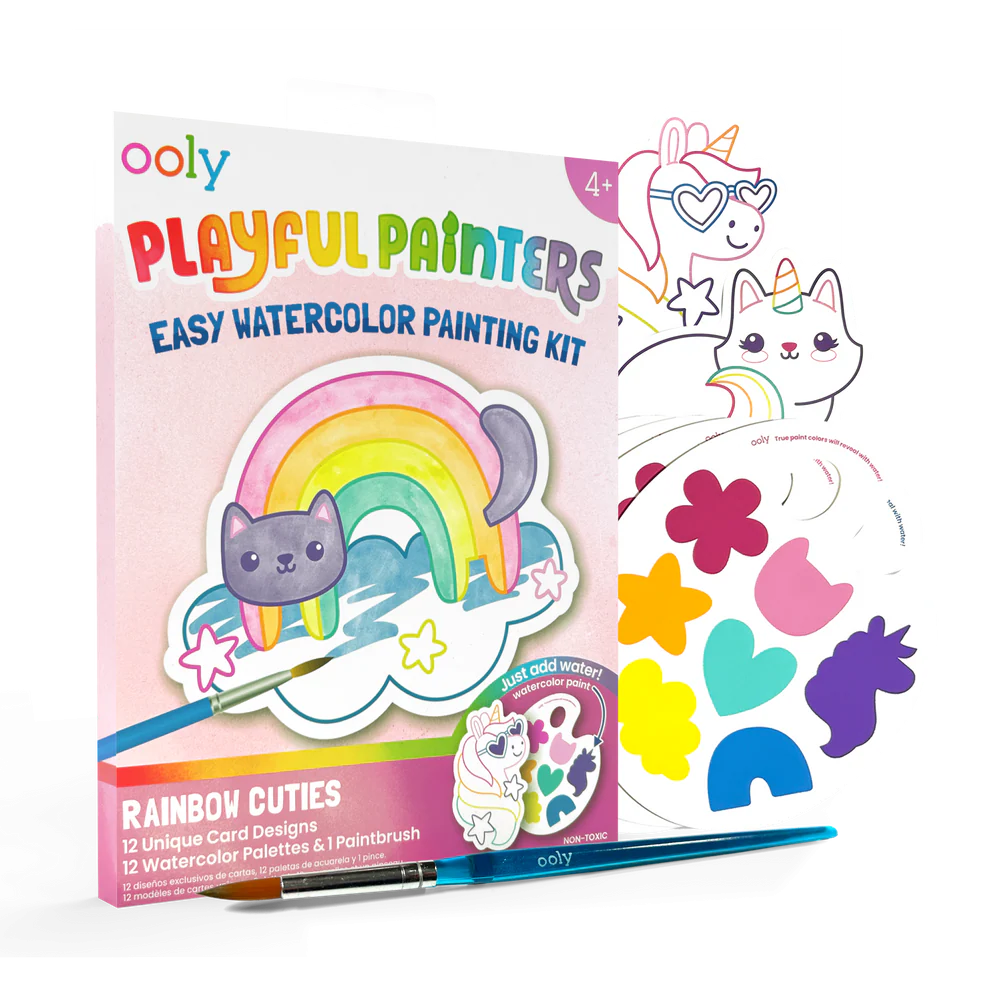 Kit acuarelă - Usor de pictat - Curcubeu, Playful Painters [1]