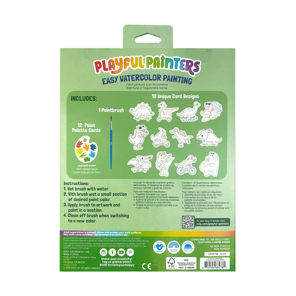 Kit acuarelă - Usor de pictat - Dinozauri, Playful Painters [5]