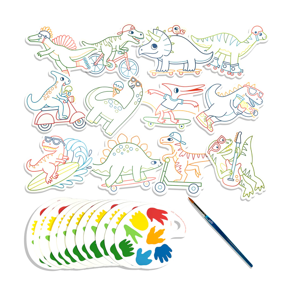 Kit acuarelă - Usor de pictat - Dinozauri, Playful Painters [2]