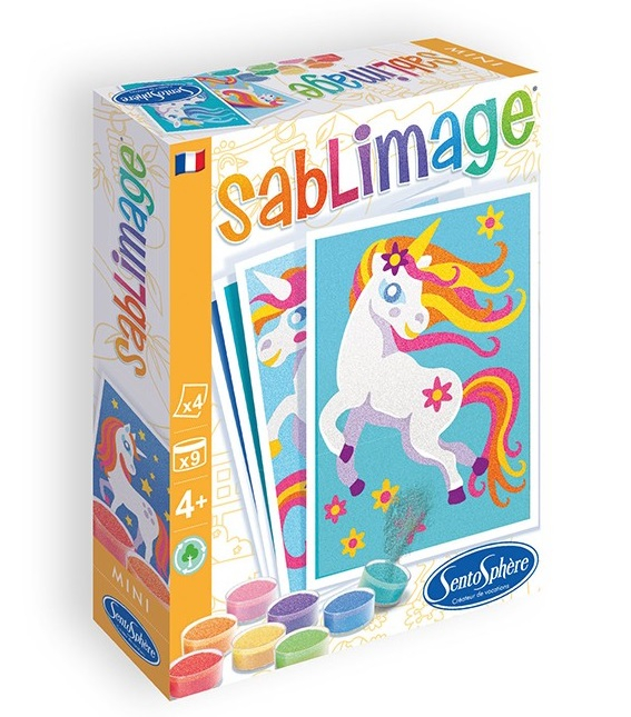 Kit creativ cu nisip colorat - Mini Sablimage Unicorni - Sentosphere