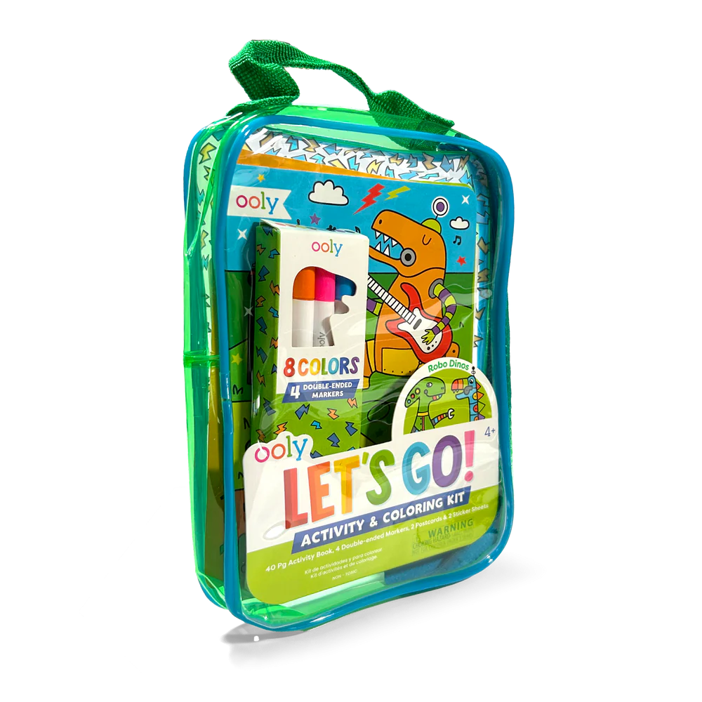 Kit portabil de activități și colorat - Dinozauri Roboti - Let's Go! Robo Dinos [1]