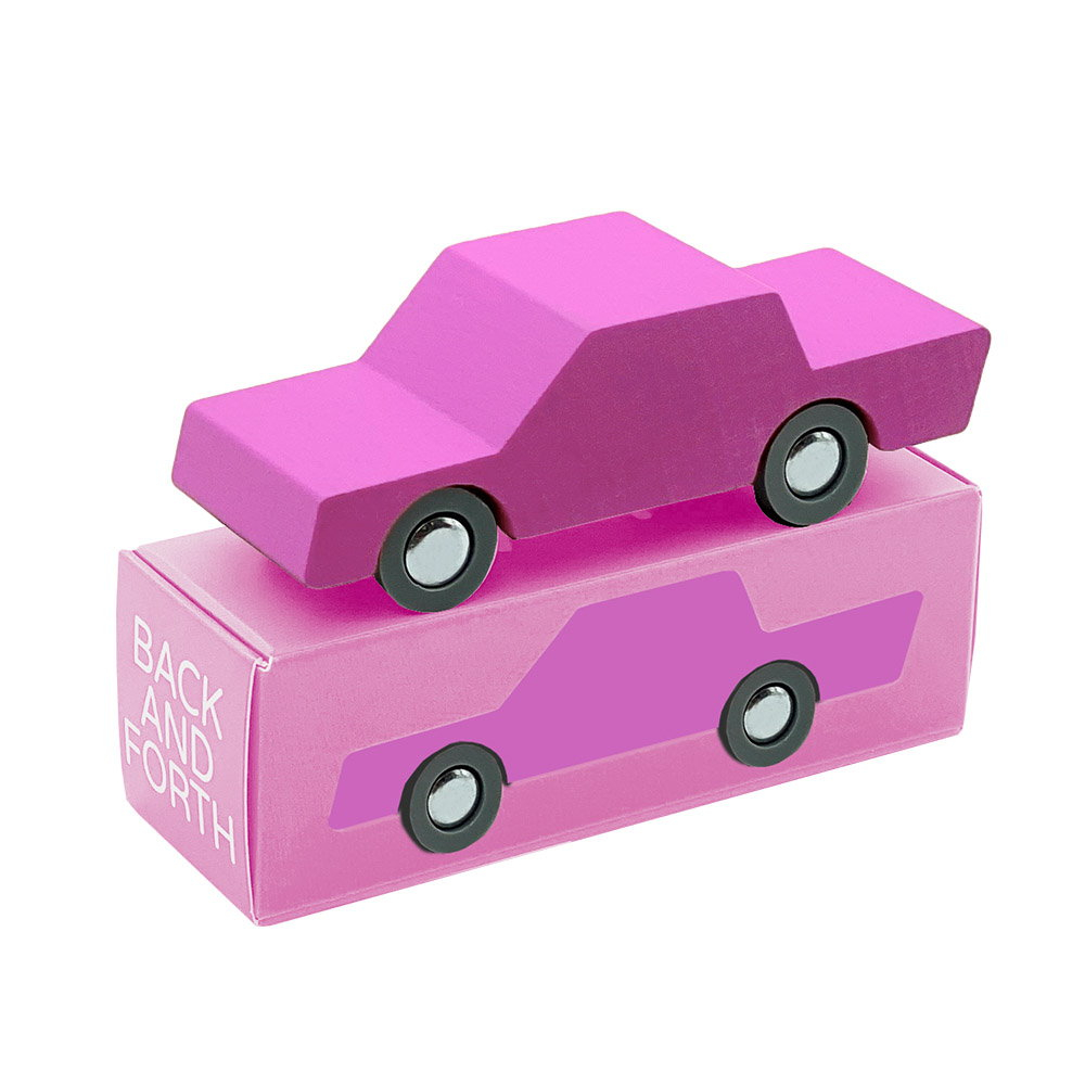 Masinuta handmade din lemn, Waytoplay, roz