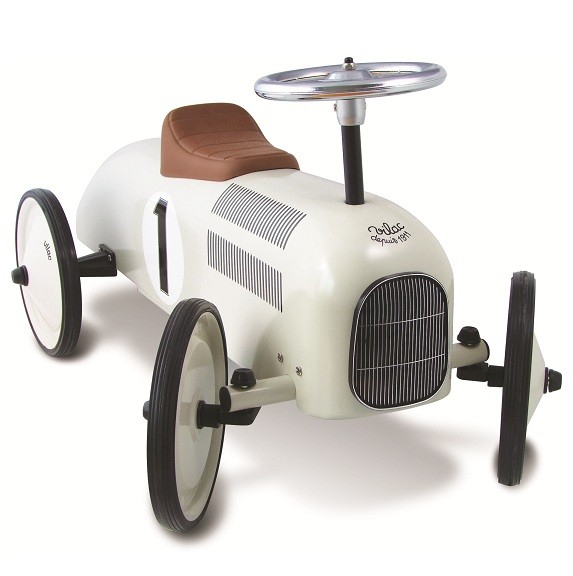 Masinuta Ride-On Metalica Vintage - Alb Crem - Vilac