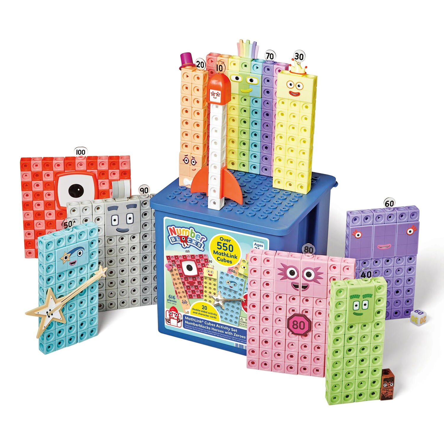 MathLink Cubes Numberblocks Set activitati - Eroii cu Zero