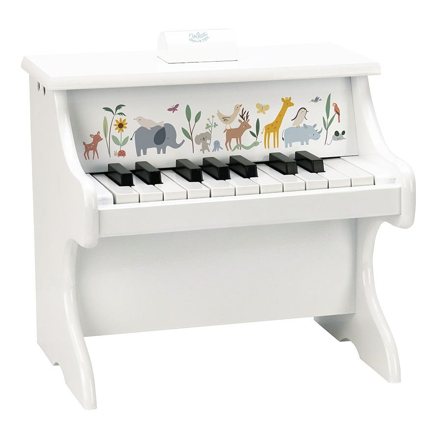 Pian Alb din lemn cu animale - Sarah Betz - Vilac