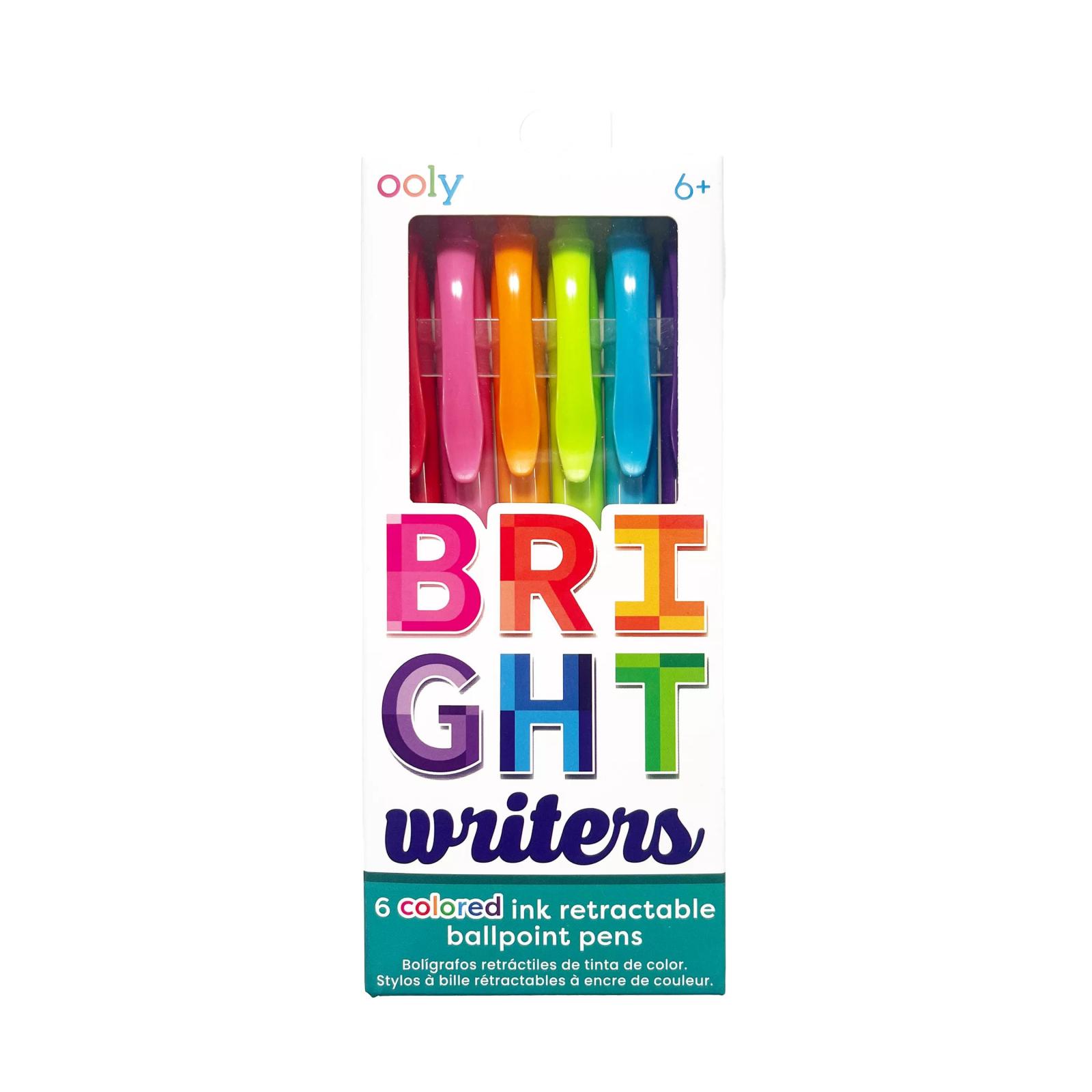 Pixuri colorate retractabile Bright Writers - set de 6 [1]
