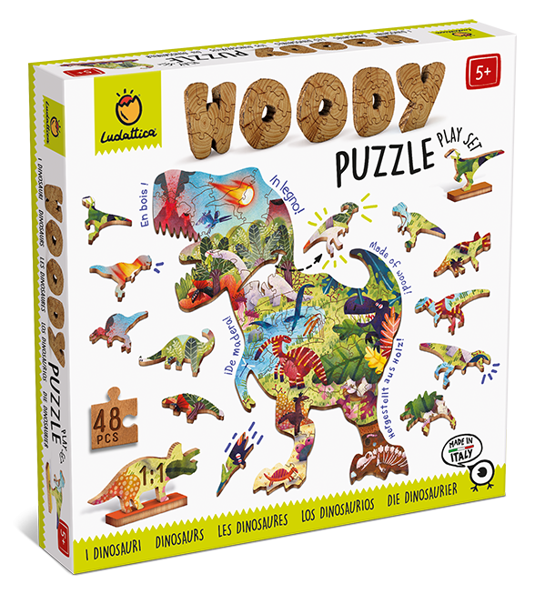 Puzzle din lemn - Dinozaurii