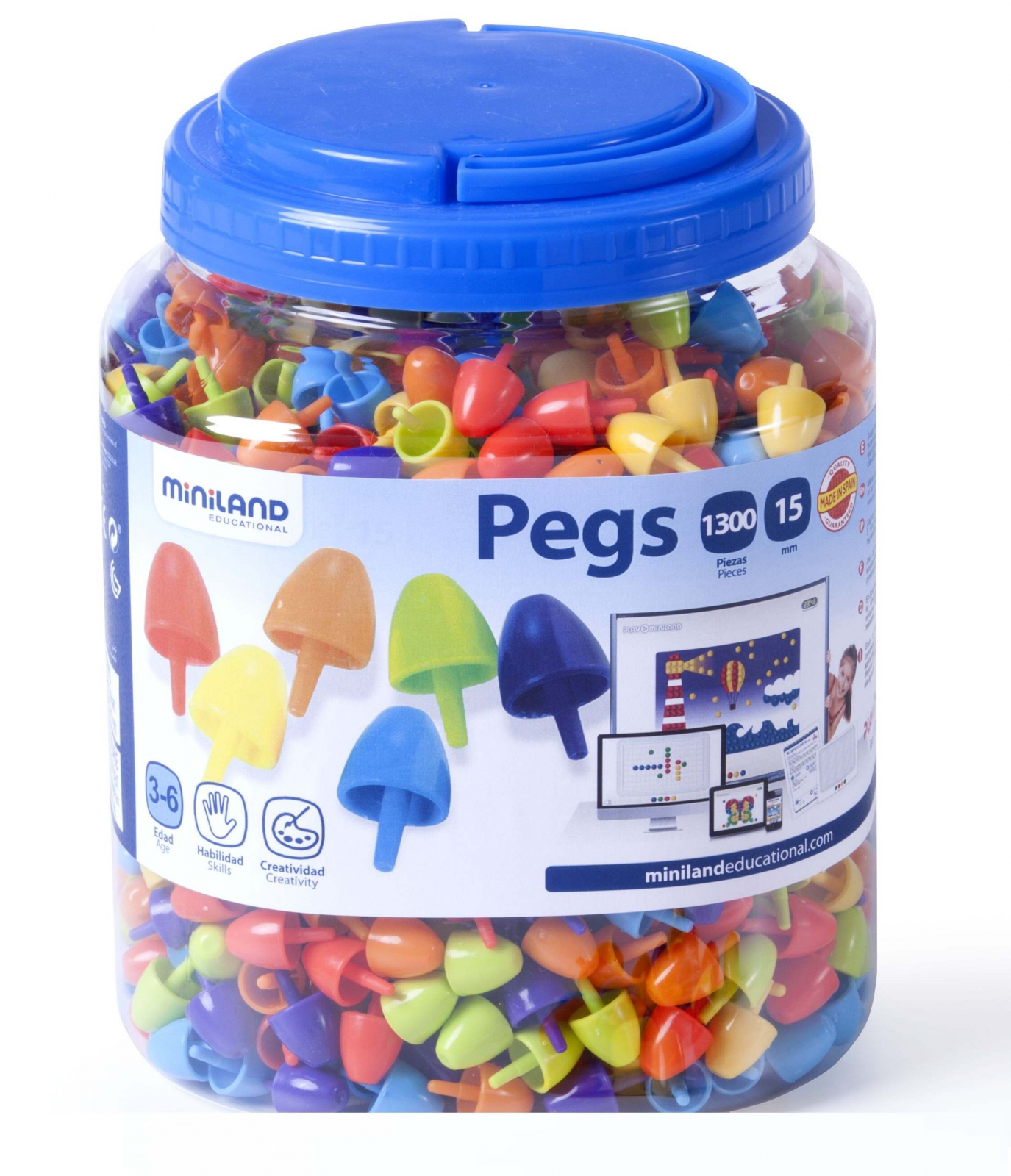 Rezerve mozaic 15 mm Multicolor - Miniland