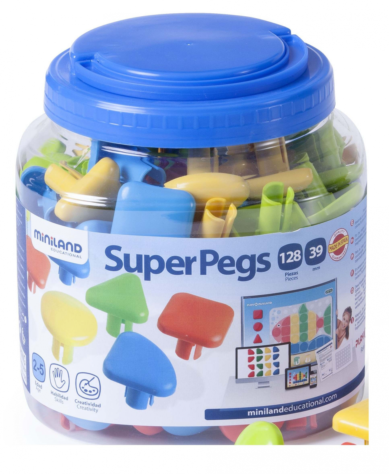 Set 128 piese mozaic gigant - Miniland