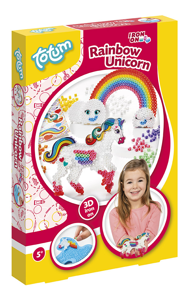 Set creativ DIY cu margele de calcat- Rainbow Unicorn