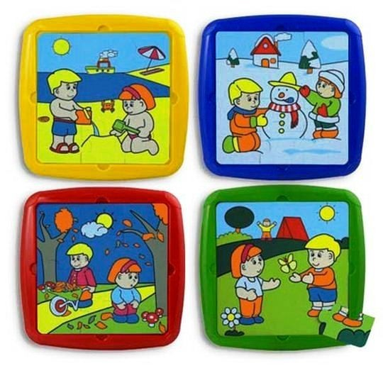 Set de 4 puzzle Activitati de sezon Miniland