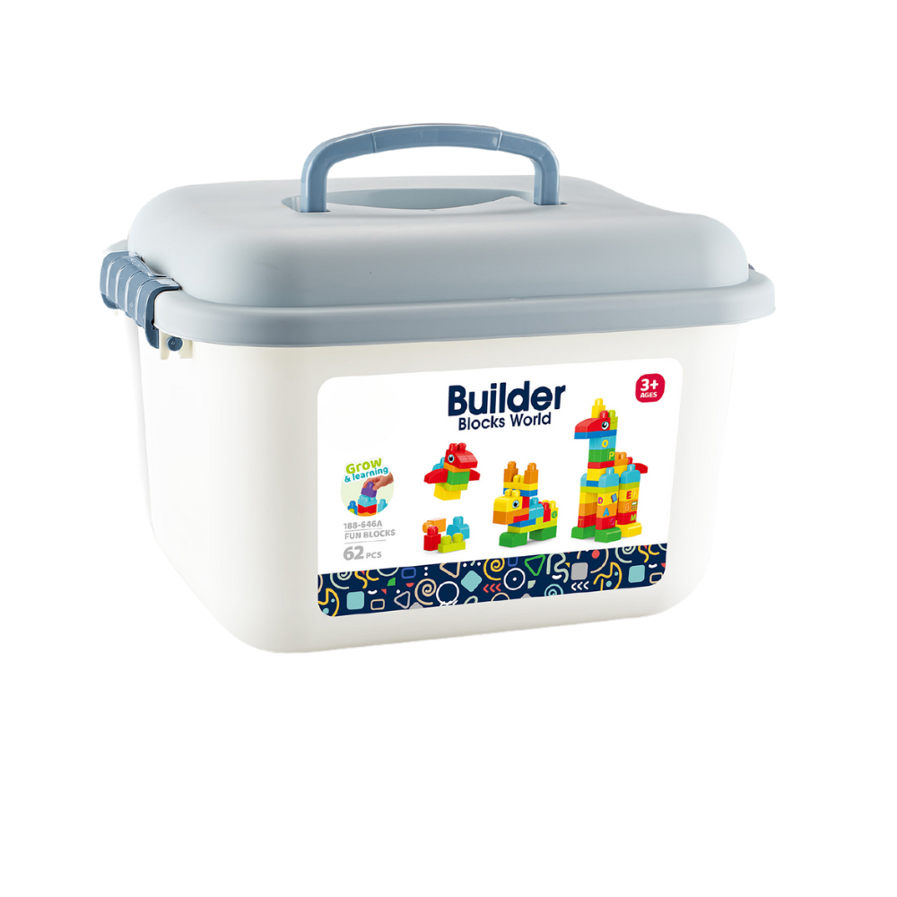 Set de constructie in cutie - Animalute (62 piese)