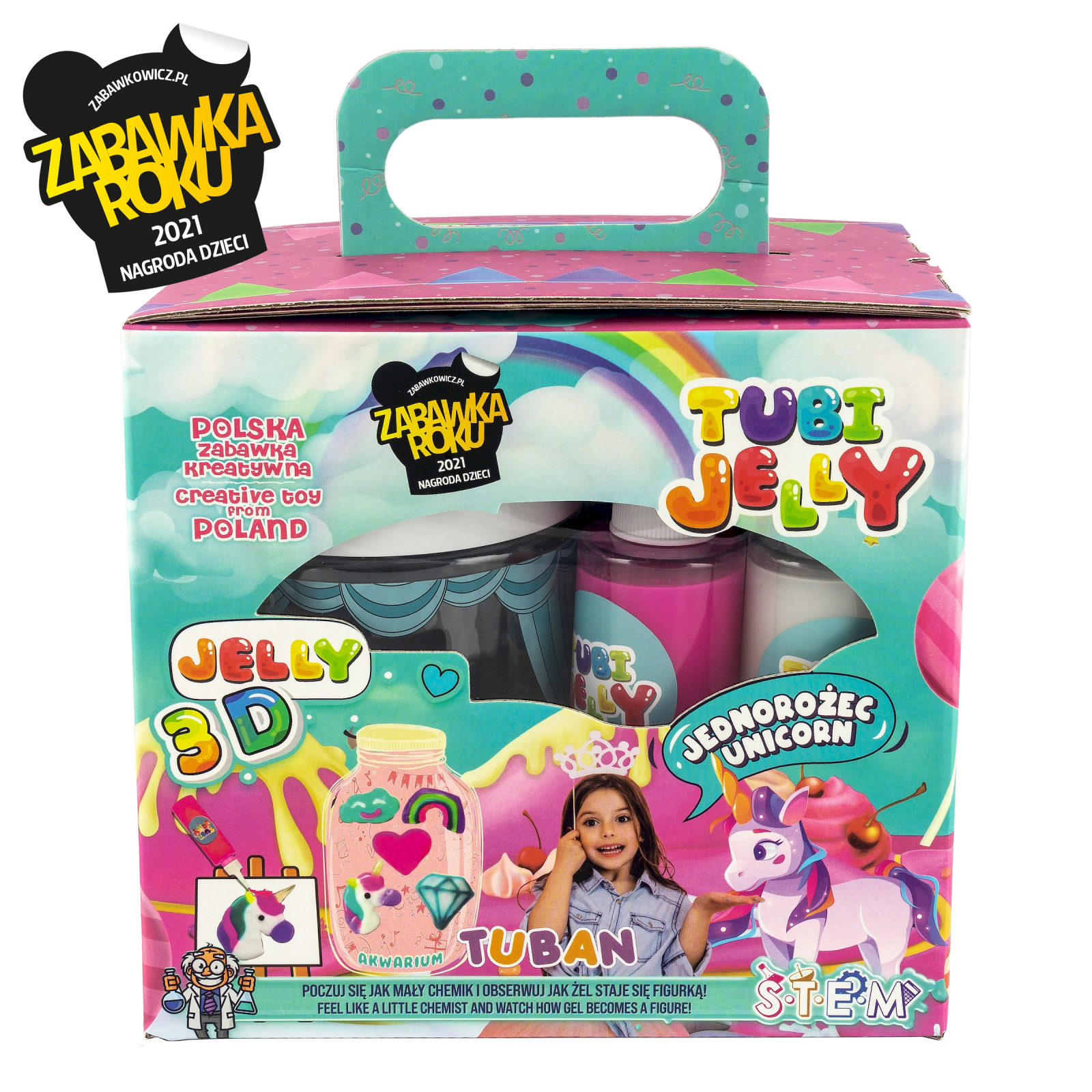 SET TUBI JELLY (gel modelator) cu 6 culori si acvariu mic ,   UNICORN [4]