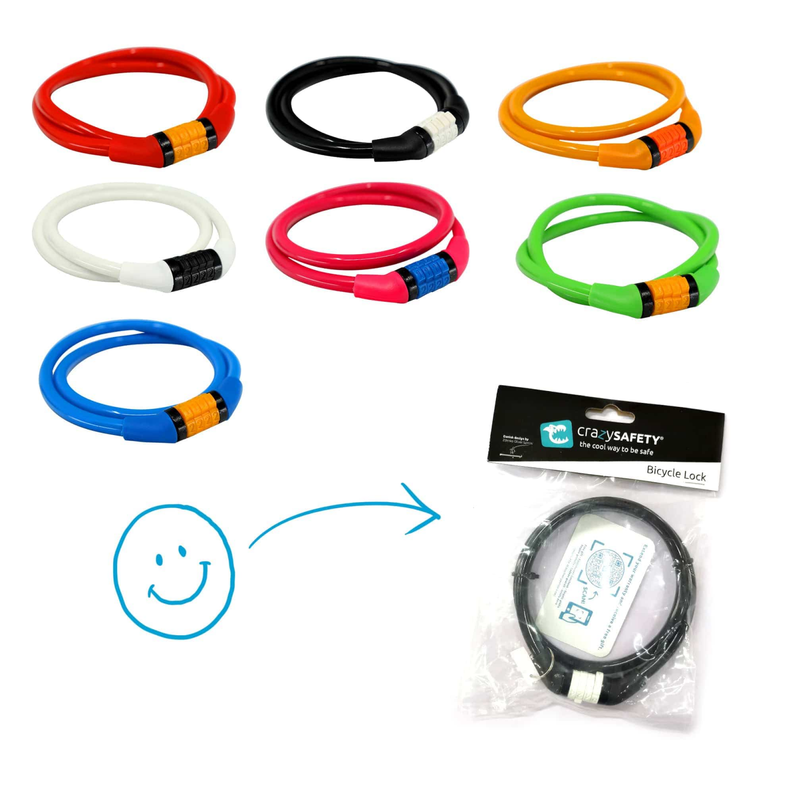 Sistem antifurt bicicleta pentru copii, Portocaliu