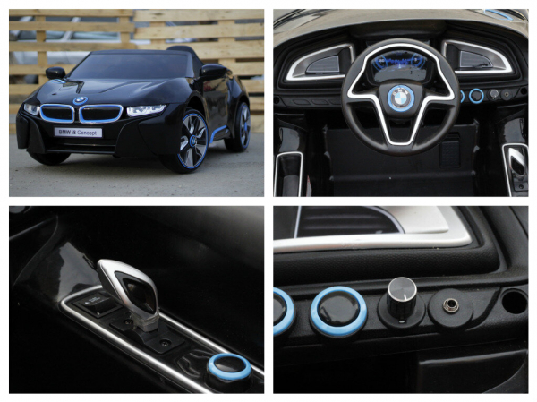 Masinuta electrica pentru copii BMW i8, 2-7 ani, negru [7]