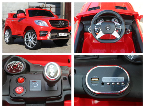 Masinuta electrica Mercedes ML 350 pentru copii, rosu [8]