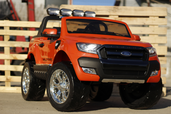 Masinuta electrica Ford Ranger 4x4 180W cu ROTI MOI #Portocaliu [2]