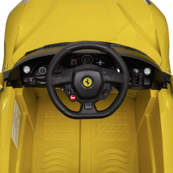 Masinuta electrica Ferrari F12 galben, 25W, pentru copii [9]