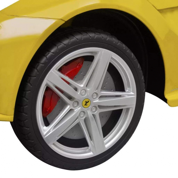 Masinuta electrica Ferrari F12 galben, 25W, pentru copii [7]