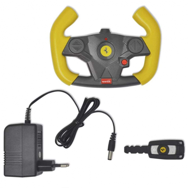 Masinuta electrica Ferrari F12 galben, 25W, pentru copii [8]