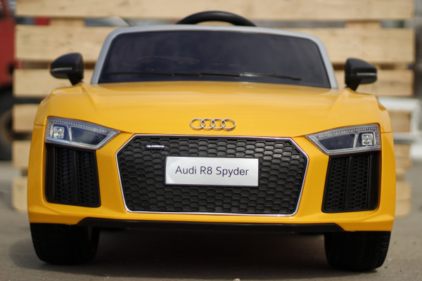 Audi R8 Spyder electric galben, copii 2-6 ani [3]