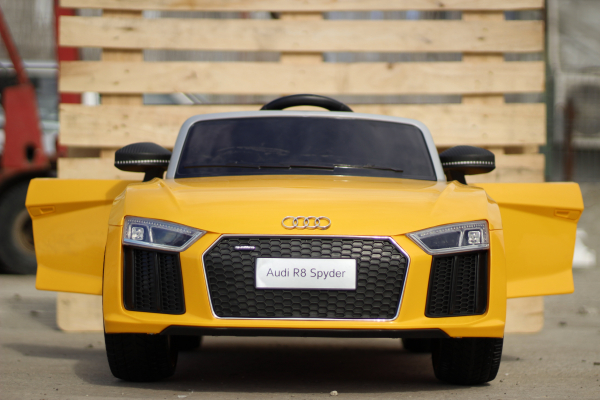 Audi R8 Spyder electric galben, copii 2-6 ani [2]