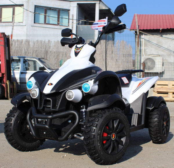 Atv electric pentru copii 2-7 ani Dooma EVA alb [3]