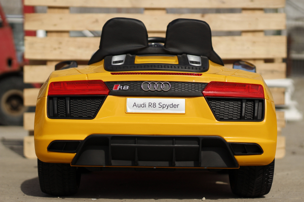 Audi R8 Spyder electric galben, copii 2-6 ani [5]