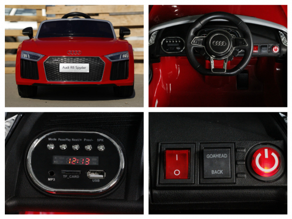 Masinuta electrica pentru copii rosie Audi R8 Spyder [8]