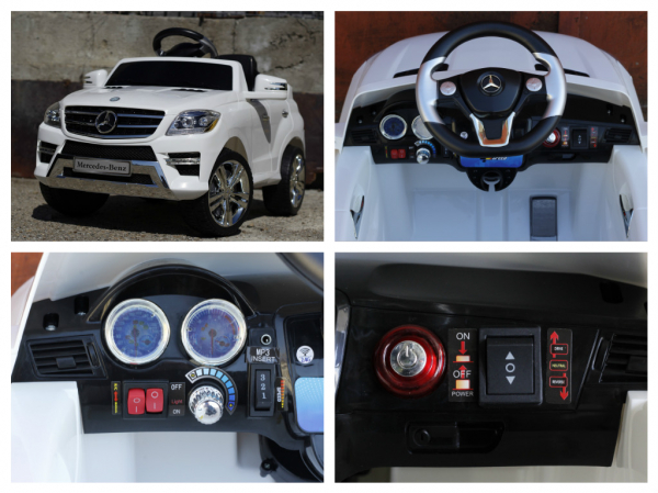 Masinuta electrica Mercedes ML350, alba pentru 2-4 ani [8]