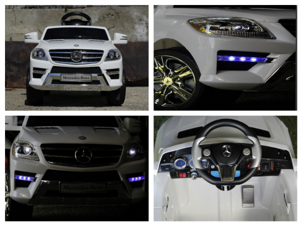 Masinuta electrica Mercedes ML350, alba pentru 2-4 ani [9]