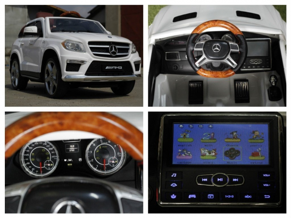Masinuta electrica pentru copii Mercedes GL63, alba [8]