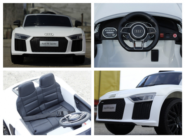 Masinuta electrica Audi R8 Spyder, alba, 2-6 ani [7]