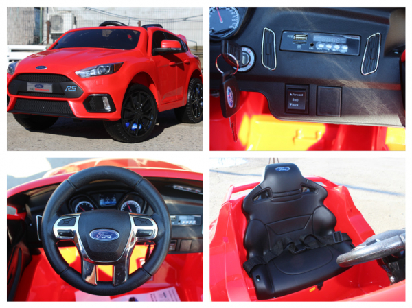 Masinuta electrica Ford Focus RS rosu pentru copii [8]