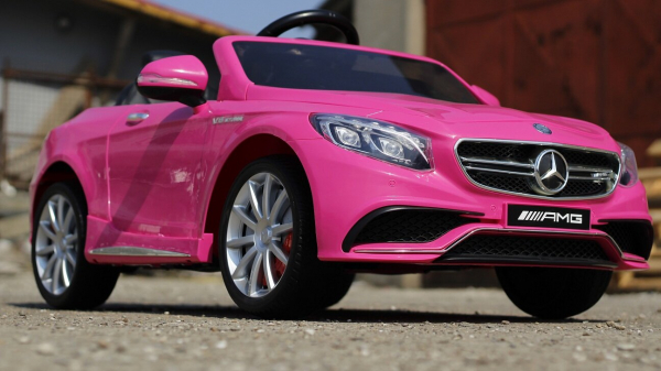Masinuta electrica pentru fetite Mercedes S63, roz [3]