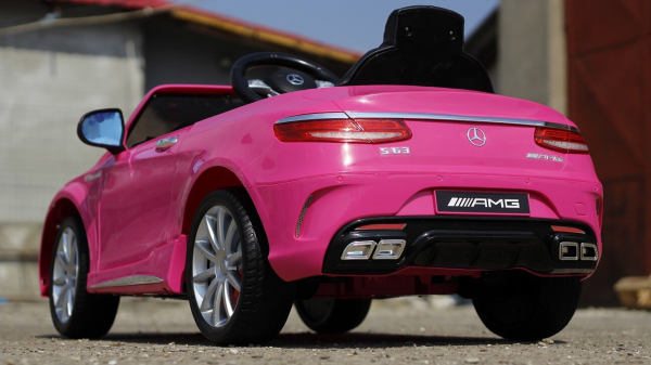 Masinuta electrica pentru fetite Mercedes S63, roz [5]