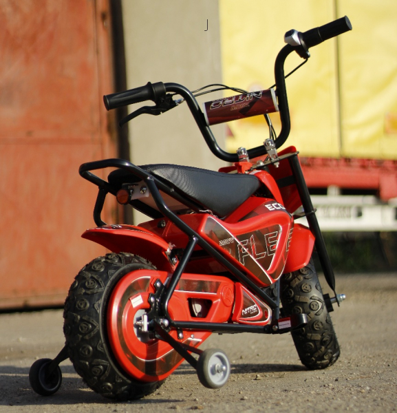 Mini Motocicleta electrica cu roti ajutatore, NITRO ECO Flee 300W 24V, culoare Rosu [4]