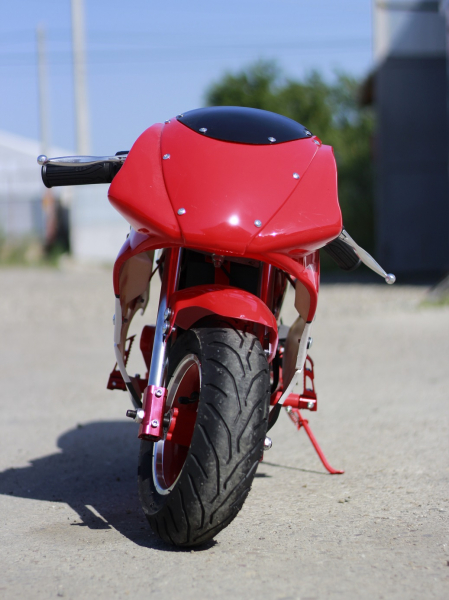 Mini Motocicleta electrica pentru copii NITRO Eco Pocket Bike 1000W #Rosu [5]