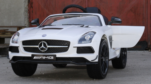 Mercedes SLS AMG premium alb, copii 2-7 ani [5]