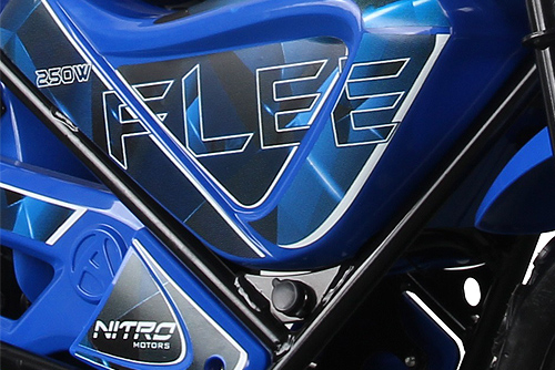 Mini Motocicleta electrica cu roti ajutatore, NITRO ECO Flee 300W 24V, culoare Albastru [3]