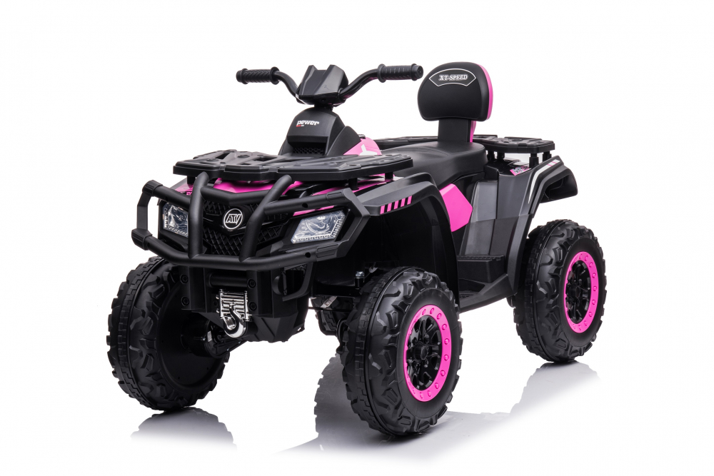 ATV electric 4x4 cu accesorii incluse, Kinderauto BJS615, 320W, 24V, culoare roz [13]