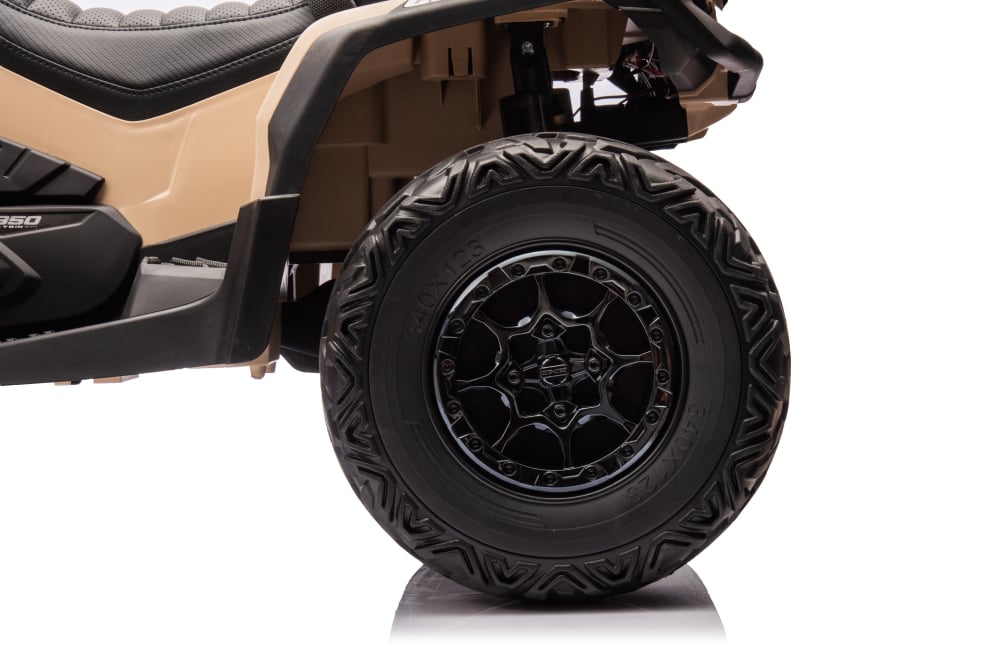 ATV electric pentru 2 copii Can Am Outlender 800W 24V Bombardier, culoare khaki [18]