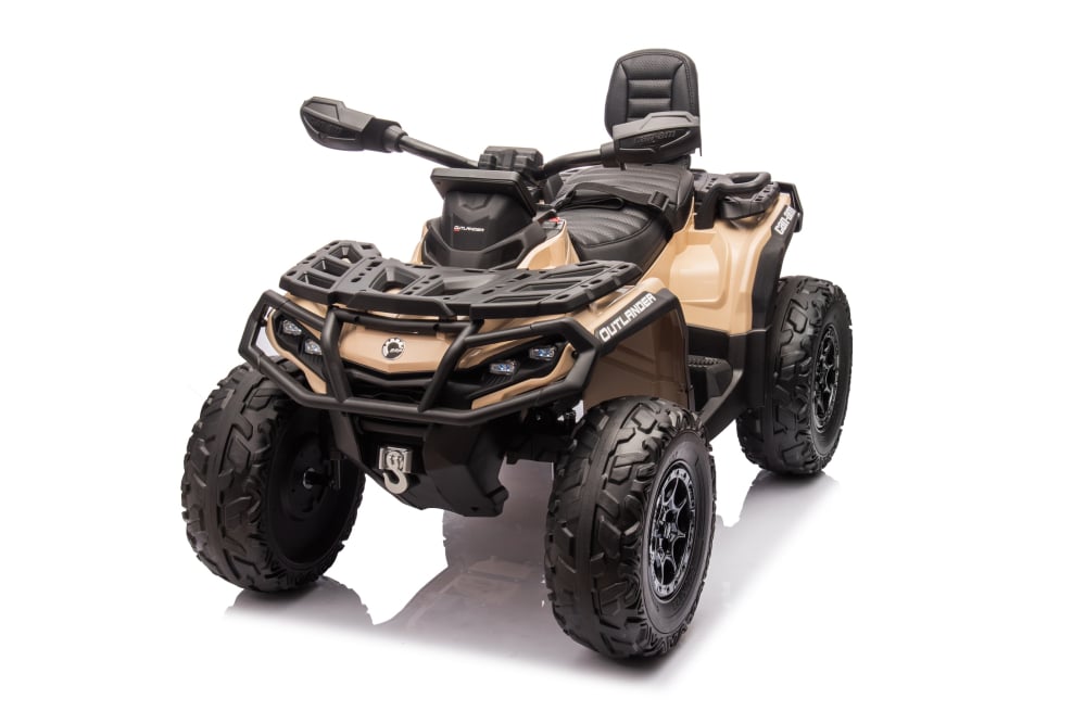 ATV electric pentru 2 copii Can Am Outlender 800W 24V Bombardier, culoare khaki [5]