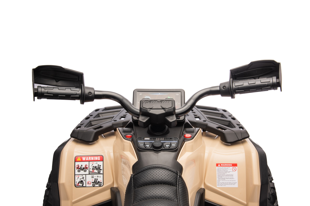 ATV electric pentru 2 copii Can Am Outlender 800W 24V Bombardier, culoare khaki [17]